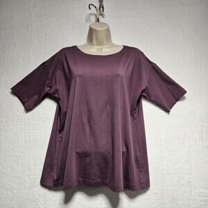 J Jill Womens SZ M‎ Luxe Supima Tee Minimalist Feminine Classic Capsule Closet